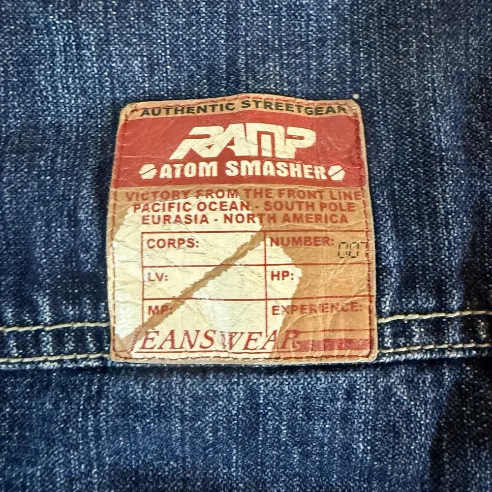 Ramp Blue Jean Jacket Smasher Mens XL Y2K Streetwear 90’s Retro Skater